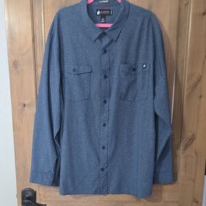 Duluth Trading Co Charcoal Button Down Shirt